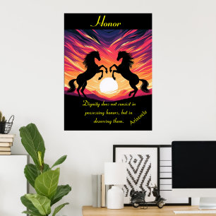 Ära ekar över Sunset's Flatlands Poster