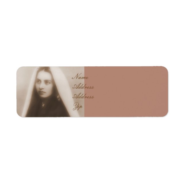 ära för saint bernadette returadress etikett (Framsidan)