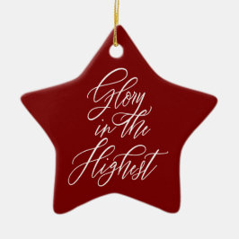 Ära i Högsta Religiös Jul Röd Julgransprydnad Keramik