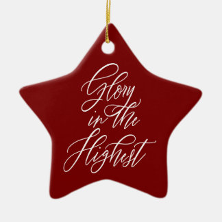 Ära i Högsta Religiös Jul Röd Julgransprydnad Keramik