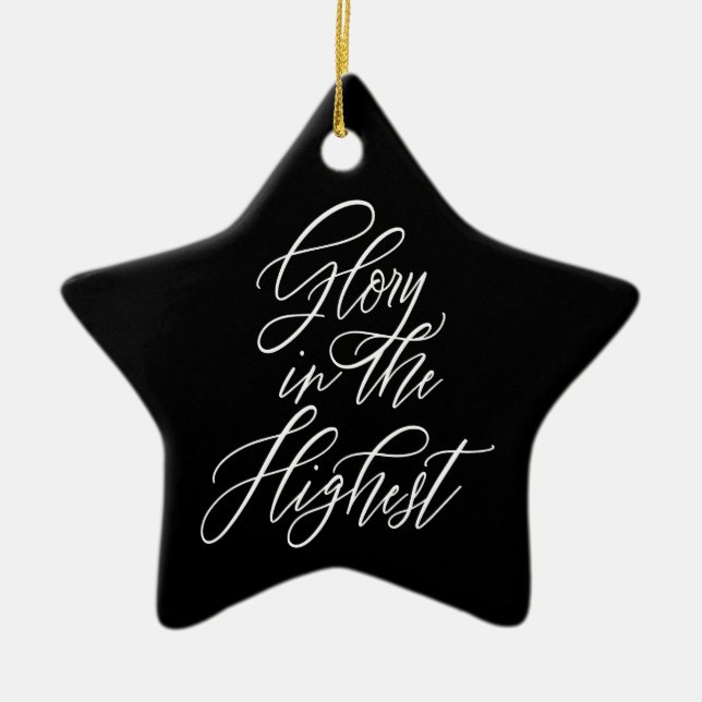 Ära i Högsta Religiös Jul Svart Julgransprydnad Keramik (Framsidan)