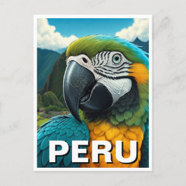 Ara macao (Peru Macaw på engelska) heter på svensk Vykort