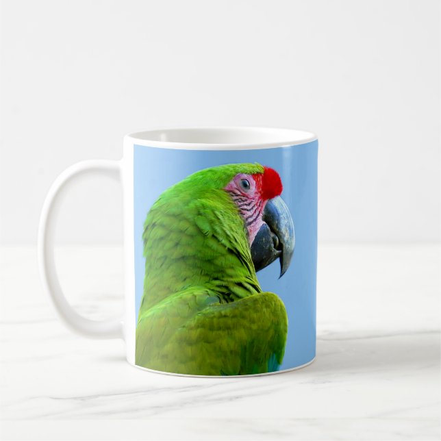 Ara Militaris Grönt Parrot Kaffemugg (Vänster)
