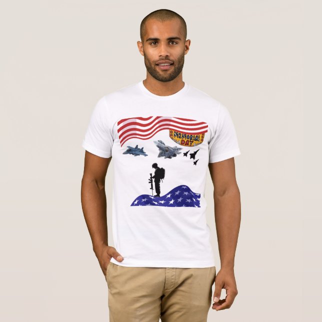 Ära på minnesdagen vit t shirt (Hel framsida)