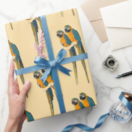 Ara papegojor Foto Inpackningspapper Presentpapper