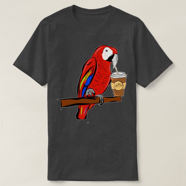 Ara parrot kaffe 1 t shirt (Design framsida)