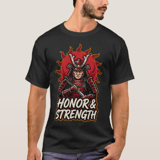 Ära Styrka Vintage Samuraj Krigare T Shirt