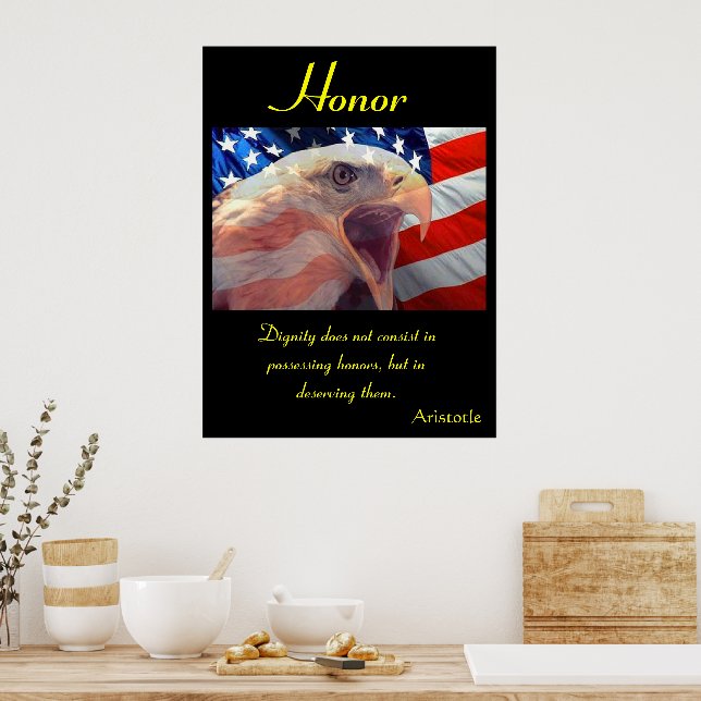 Ära svävar över djärv amerikansk stolthet poster (Kök)