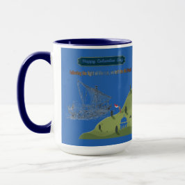 Ära till Columbus blå Mugg
