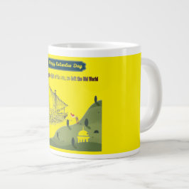 Ära till Columbus gul Jumbo Mugg