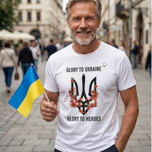 Ära till Ukraina. Ära till Hjältar. Trident. Trizu T Shirt