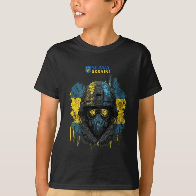 Ära Ukraina -ära åt Ukraina T Shirt (Framsida)