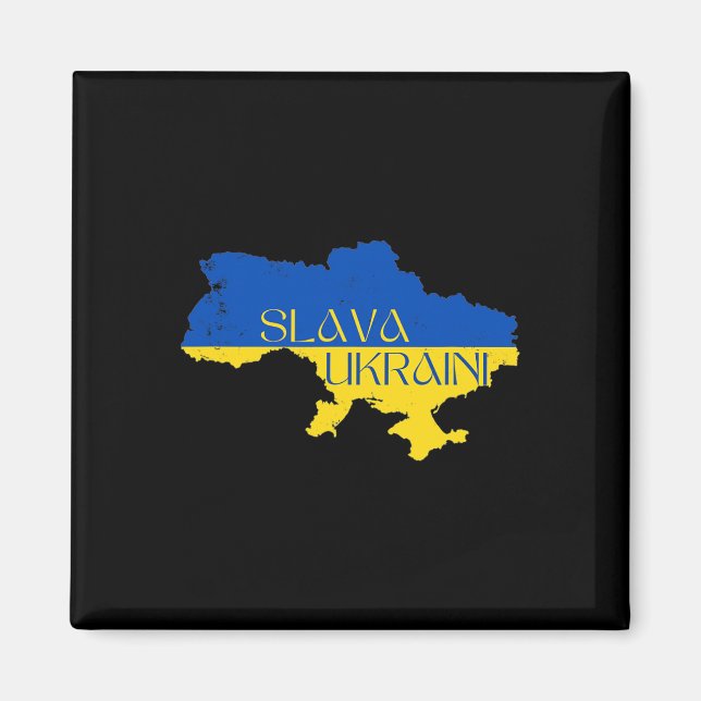 Ära Ukraina ära Stötta Ukraina  Magnet (Framsidan)