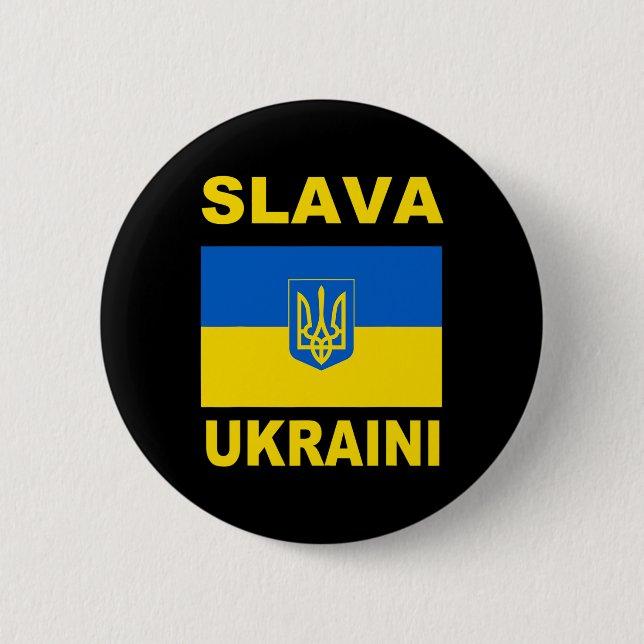 Ära Ukraina ära Stötta Ukrainsk F Knapp (Framsida)