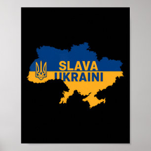 Ära Ukraina ära T-shirt för Ukraina-stöd Poster