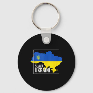 Ära Ukraina ära T-shirt Jag står med Nyckelring