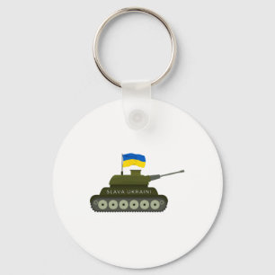 Ära Ukraina ära Till Ukraina Armé Tank Med Ukra Nyckelring