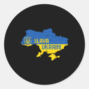 Ära Ukraina ära Ukraina Kart Ukrainska Män W Runt Klistermärke
