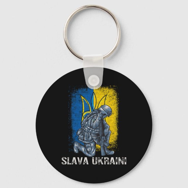 Ära Ukraina ära Ukraina Pro-Ukraina treudd Nyckelring (Framsida)