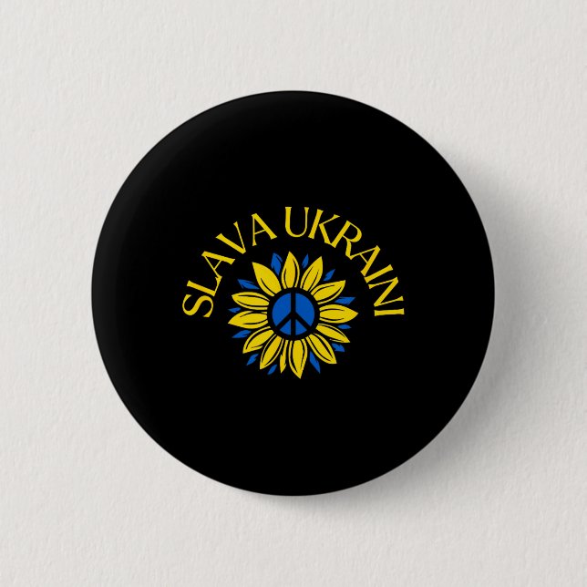 Ära Ukraina ära Ukraina Stå med Ukraina  Knapp (Framsida)