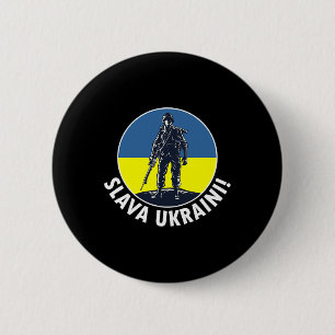 Ära Ukraina med Ukrainas flaggas färger och Ukrain Knapp