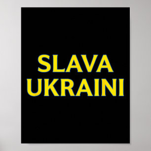 Ära Ukraina – Modiga ukrainska färger Stöd Ukraina Poster