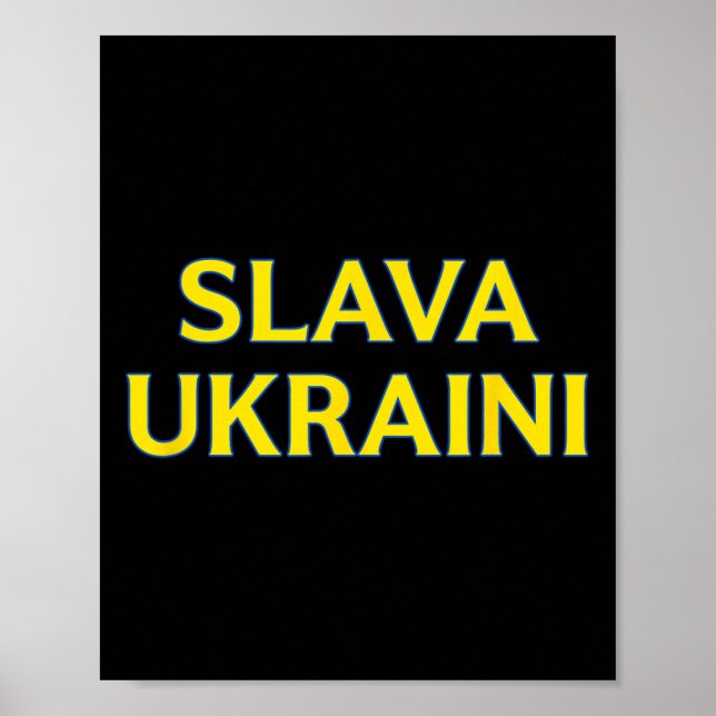 Ära Ukraina – Modiga ukrainska färger Stöd Ukraina Poster (Framsidan)