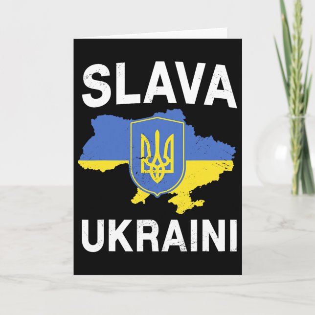 Ära Ukraina Ukraina Kartstöd Ukrainsk stolthet  Kort (Framsida)