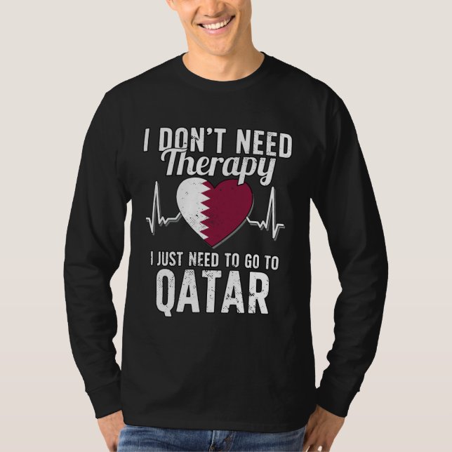 Arab Flag I Qatar Flag I Vacation  I Qatar T Shirt (Framsida)