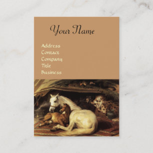 ARAB TÄLT MED HÄSTAR,ANDRA DJUR,Svart Visitkort