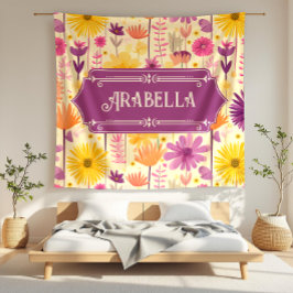 Arabella Cascading Modern Blommönster Fleecefilt