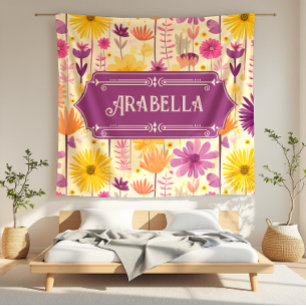 Arabella Cascading Modern Blommönster Fleecefilt