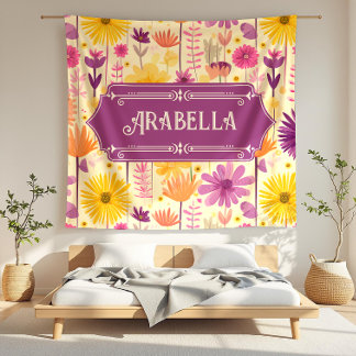 Arabella Cascading Modern Blommönster Fleecefilt