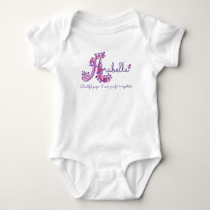 Arabella flickanamn & menande a-monogramromper t-shirt