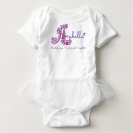 Arabella flickanamn & menande a-monogramromper t-shirt
