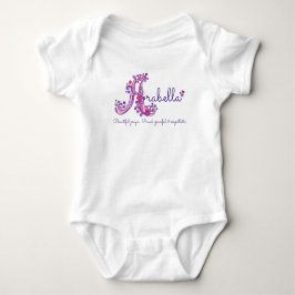 Arabella flickanamn & menande a-monogramromper tröja