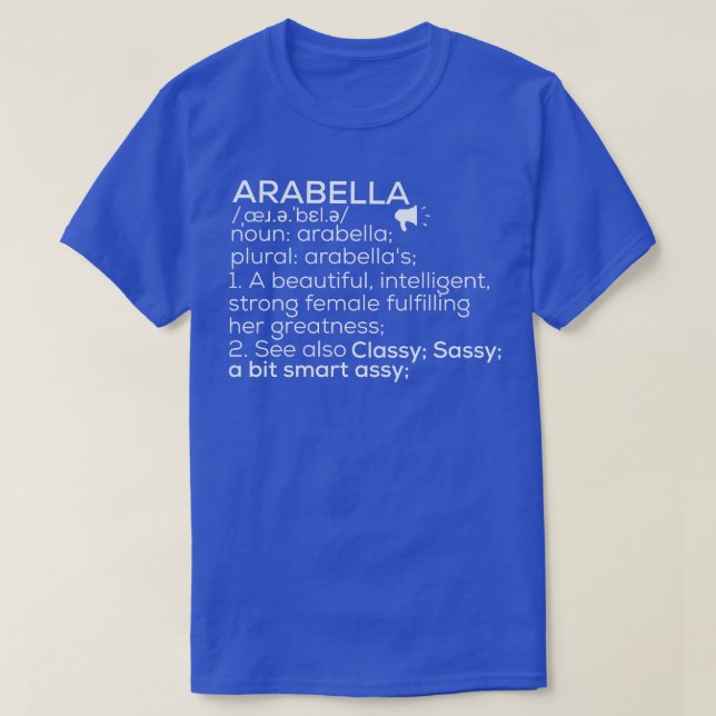 Arabella Namn Arabella Definition Arabella Female T Shirt (Design framsida)