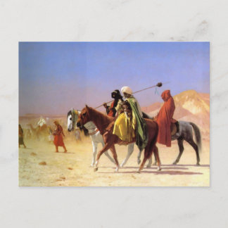 Araber som korsar öknen av Gerome Postcard Vykort