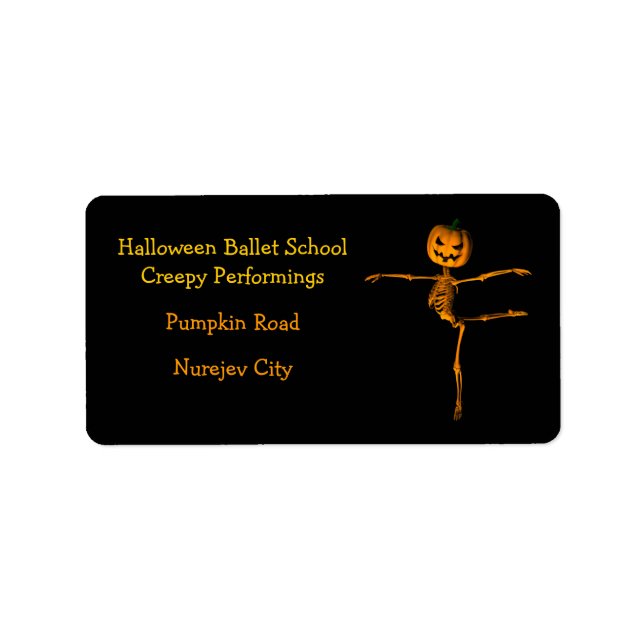 Arabesque Ballet Position Adressetikett (Framsidan)