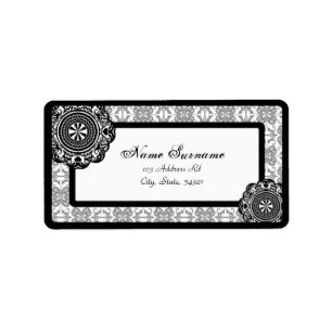 Arabesque Black Snöre, adressetiketter