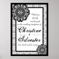 Arabesque Black Snöre, välkomna poster*