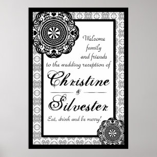 Arabesque Black Snöre, välkomna poster* Poster