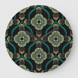 Arabesque Blommigt, Vintage Elegance Mönster. Stor Klocka