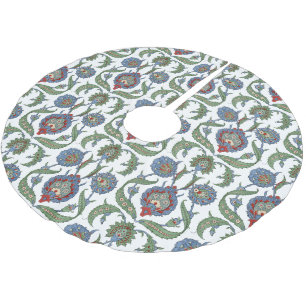 Arabesque blommönster julgransmatta borstad polyester