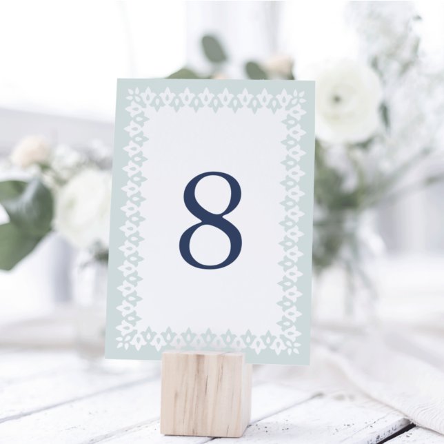 Arabesque Bordsnummer Card | Mist (Skapare uppladdad)