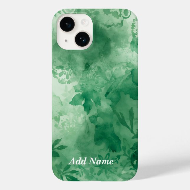 Arabesque Botanical Phone Case - Grönt Watercolor (Baksida)