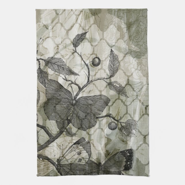 Arabesque Butterflies I Kökshandduk (Vertikal)