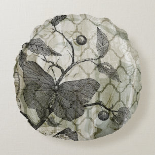 Arabesque Butterflies I Rund Kudde