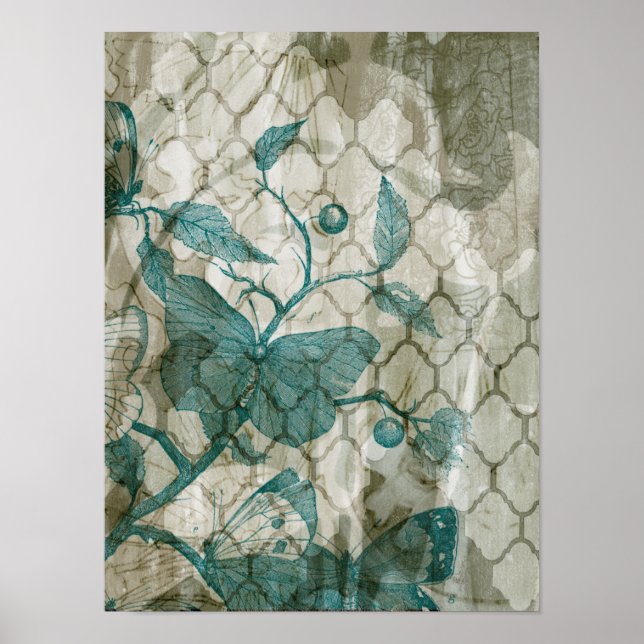 Arabesque Butterflies V Poster (Framsidan)