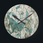 Arabesque Butterflies V Rund Klocka<br><div class="desc">Djur</div>